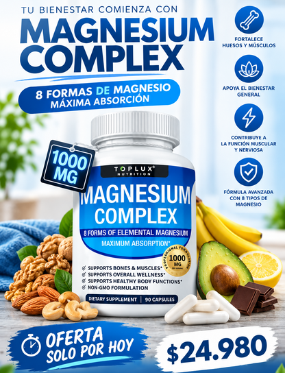 Magnesio Complex 8 en 1 - 1000 mg